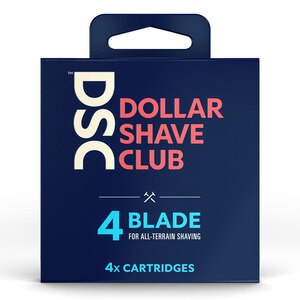 Dollar Shave Club, 4-Blade Razor Refill Cartridges for All-Terrain Shaving, 4 Count 
