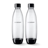 SodaStream 1L Slim Bottles Twin Pack - Black, thumbnail image 1 of 1