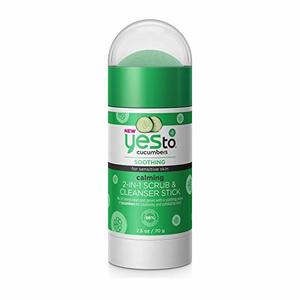  Yes To Cucumbers 2-in-1 Scrub & Cleanser Stick, 2.5 OZ 