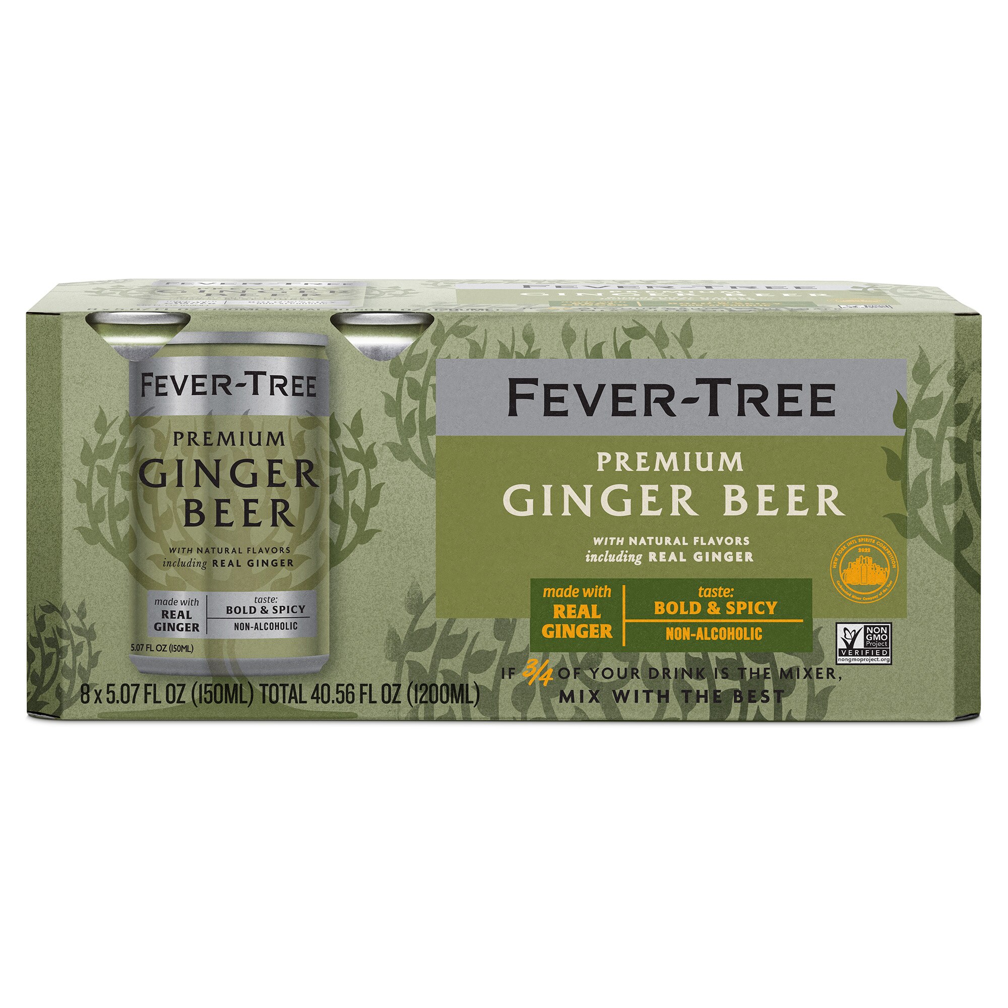 Fever-Tree - Cerveza de jengibre en lata, 8 u., 40.5 oz