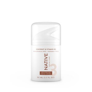 Native Coconut & Vitamin B3 Moisturizing Facial Lotion, Fragrance-Free, 1.7 OZ