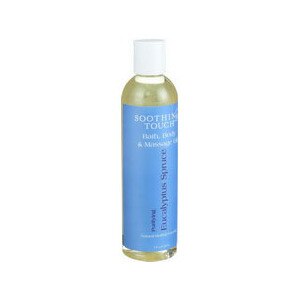  Soothing Touch Bath, Body & Massage Oil Eucalyptus Spruce, 8 OZ 