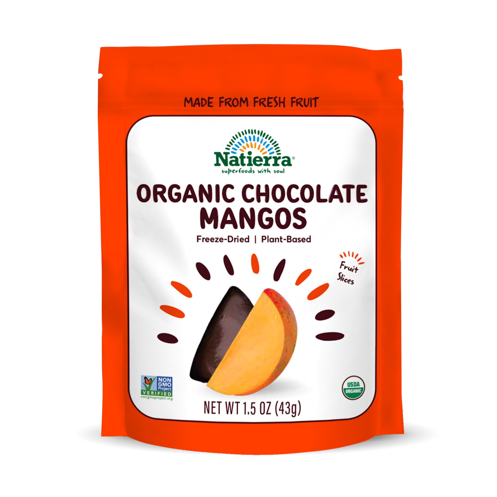 Natierra Organic Chocolate Covered Freeze-Dried Mango Slices, 1.5 Oz , CVS
