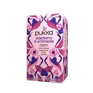 Pukka Organic Herbal Tea Bags, Elderberry & Echinacea Fruit, 20 ct, 1.41 oz