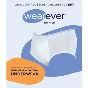 Wearever Men's Super Incontinence Brief Small, White