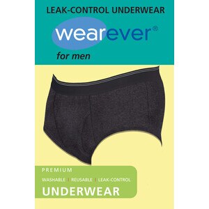  Wearever Men's Classic Incontinence Brief Large Gray, 3CT 