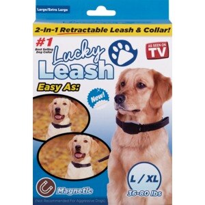 As Seen On TV Lucky Leash 2-in-1 Retractable Leash & Collar, L/XL , CVS