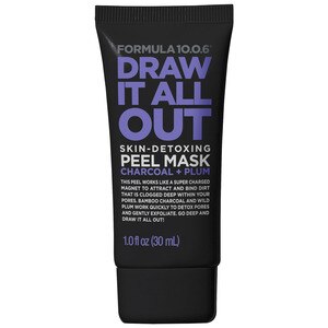 Formula 10.0.6 Trial Size Draw It All Out Skin Detoxing Plum + Charcoal Peel Mask, 1 OZ