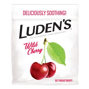 Luden's Deliciously Soothing Throat Drops, Wild Cherry Flavor, 90 CT