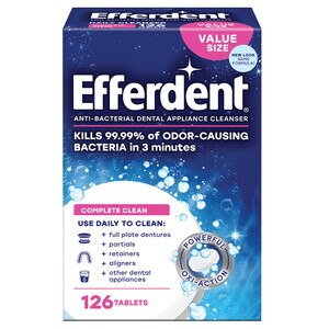 Efferdent Anti-Bacterial Dental Appliance Cleanser, 126 Ct , CVS