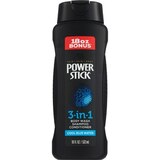 PowerStick Men's Cool Blue Water 3-in-1 Body Wash, 18 OZ, thumbnail image 1 of 2