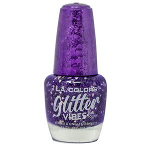 L.A. COLORS L.A. COLORS Glitter Vibes Nail Polish, Purple-razzi , CVS