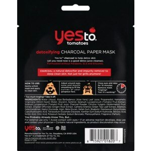 charcoal paper face mask