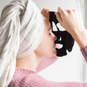 charcoal paper face mask