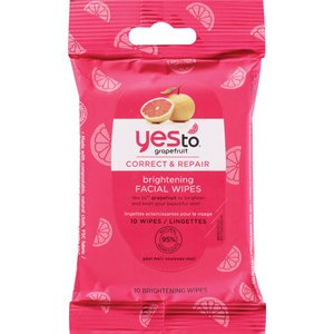Yes To Grapefruit Brightening Facial Wipes, 10/Pack