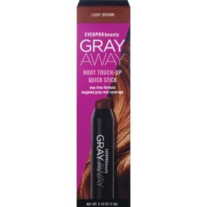 Everpro Beauty Gray Away Root Touch Up Hair Color Quick Stick, Light Brown - 0.1 Oz , CVS