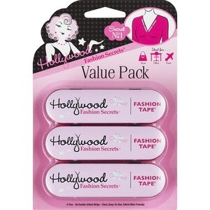 Hollywood Fashion Secrets Fashion Tape - Cintas adhesivas en lata, paquete económico, paquete de 3, 36 u.