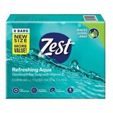 Zest Deodorant Bar Soap, Refreshing Aqua, 8 CT, thumbnail image 1 of 2