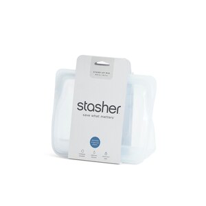 Stashers Stasher Reusable Silicone Food Storage Bags Stand Up Mid Clear , CVS