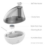Pure Enrichment MistAire Silver Ultrasonic Cool Mist Humidifier, thumbnail image 4 of 7
