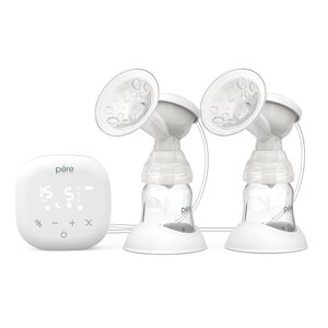 PureBaby Double Electric Breast Pump - 5 Stimulation Modes, 9 Expression Modes