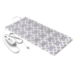 Pure Enrichment PureRelief Express Designer Series Electric Heating Pad, 12in X 24in, Gray Trellis , CVS