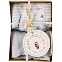 Burt's Bees Lap Shoulder Bibs Sky, 2 CT