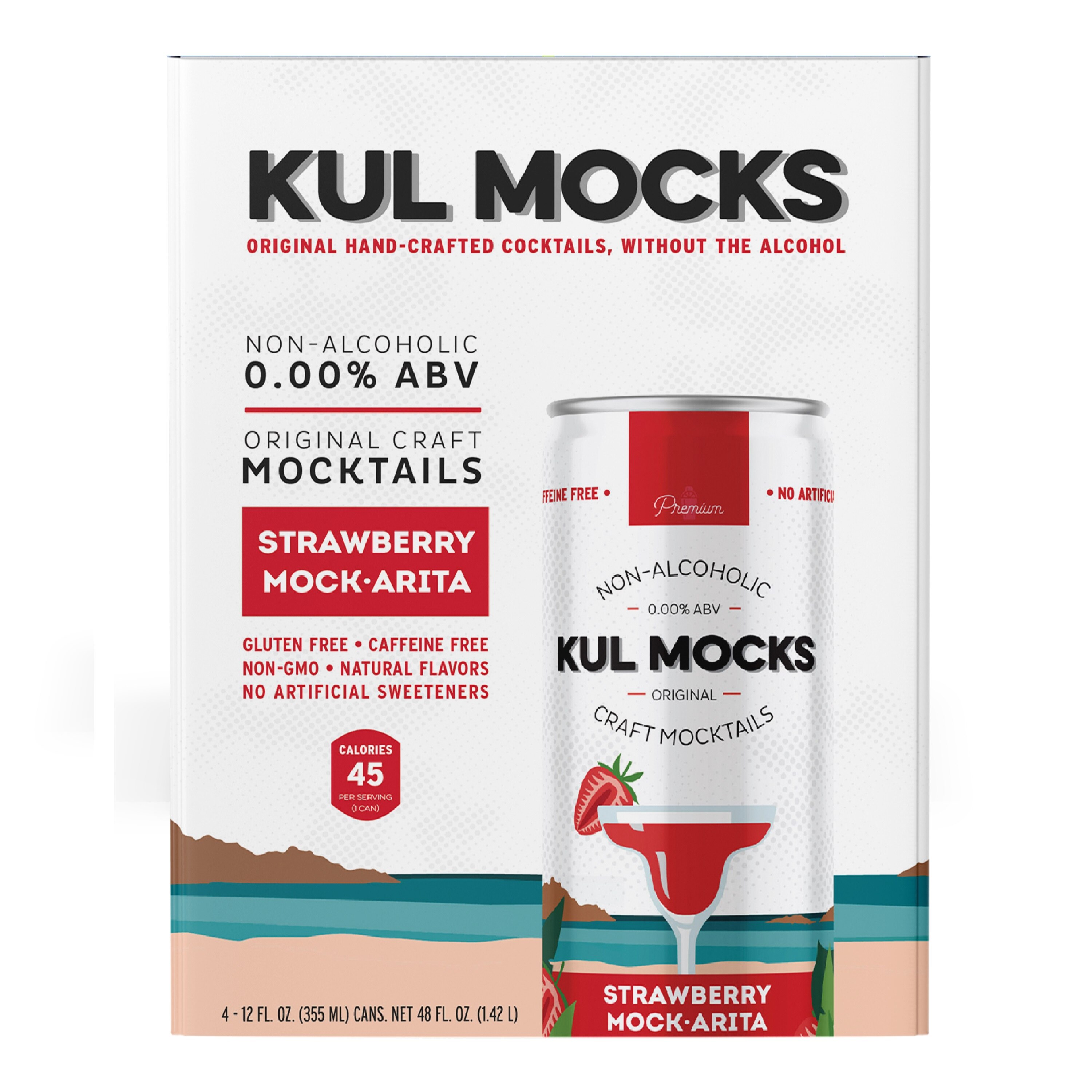 KUL MOCKS, Strawberry Mock-arita, 4 PK