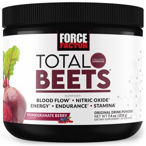 Force Factor Total Beets Powder Pomegranate Berry Flavor, 7.4 OZ