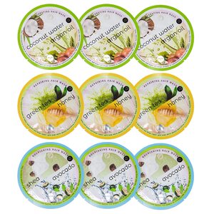 Spa Life Assorted All Natural Hair Mask, 9CT
