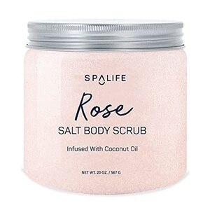Spa Life Rose Salt Body Scrub Infused with Coconut Oil