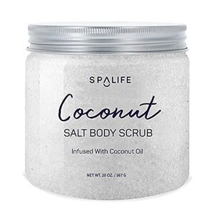 Spa Life Coconut Salt Body Scrub Infused with Coconut Oil