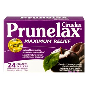 Prunelax Ciruelax Maximum Relief Coated Tablets, 24 Ct , CVS