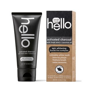 Hello Activated Charcoal Whitening Fluoride Free Toothpaste, 4 Oz , CVS