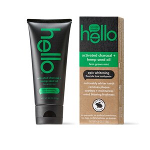 Hello Activated Charcoal + Hemp Fluoride Free Toothpaste, 4oz