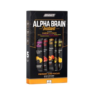 Onnit Alpha Brain Instant Dietary Supplement Variety Pack, 5 CT