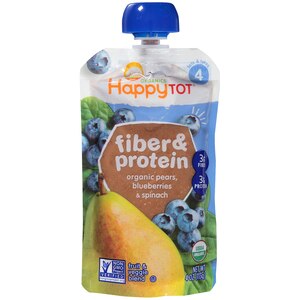 Happy Family HappyTot Fiber & Protein Organic Fruit & Spinach Baby Food Pouch, 4 Oz , CVS