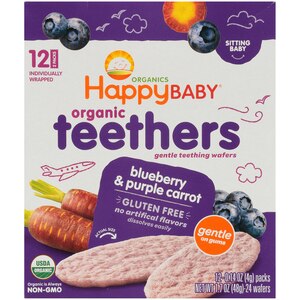 HappyBaby Organic Teethers, 12CT, .14oz Each