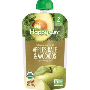 Happy Family HappyBaby Apples, Kale & Avocado Organic Food Pouch, 4 Oz , CVS