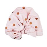 Kitsch Recycled Polyester Luxe Shower Cap, Blush Dot	, thumbnail image 1 of 1