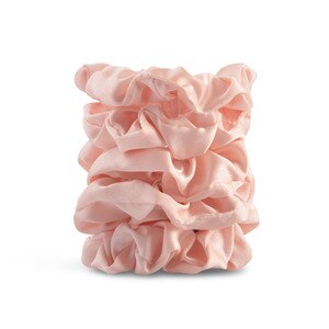 Kitsch Blush Satin Sleep Scrunchies, 5CT