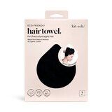 Kitsch Eco-Friendly Hair Towel, Black, thumbnail image 3 of 4