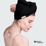 Kitsch Eco-Friendly Hair Towel, Black, thumbnail image 4 of 4