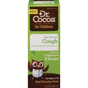 Dr. Cocoa - Jarabe para niños, no causa somnolencia, sabor Real Chocolate