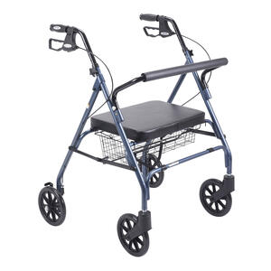 Drive Medical Heavy Duty Bariatric Walker Rollator with Large Padded Seat