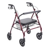 Drive Medical Heavy Duty Bariatric Walker Rollator with Large Padded Seat, thumbnail image 1 of 4