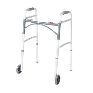 Drive Medical PreserveTech Deluxe Two Button Folding Walker with 5