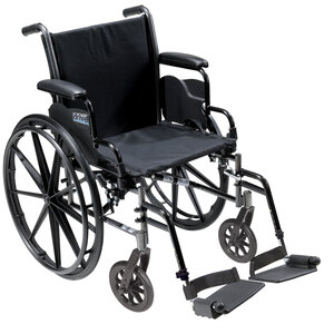 Drive Medical Cruiser III Wheelchair with Flip Back Removable Desk Arms and Footrests, 20"" Seat