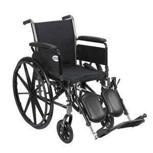 Drive Medical Cruiser III Wheelchair With Flip Back Removable Full Arms And Elevating Leg Rests, 20 Seat , CVS