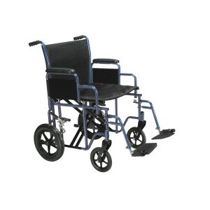 Drive Medical Bariatric Heavy Duty Transport Wheelchair with Swing Away Footrest